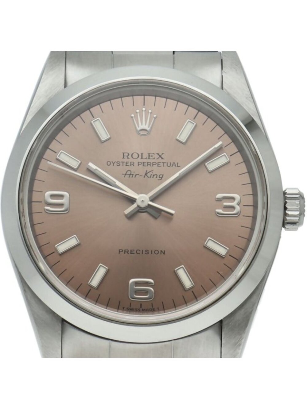 Rolex Air King SS Watch Pink